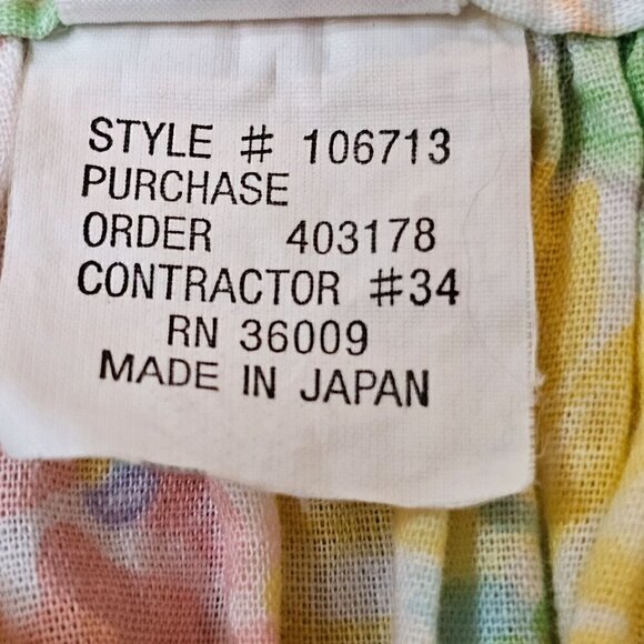 Vintage Calvin Klein Studio Floral Pastel Skirt, Cotton/Linen/Ramie, Size S/M - Picture 5 of 12